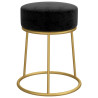Hocker redondo negro terciopelo 3