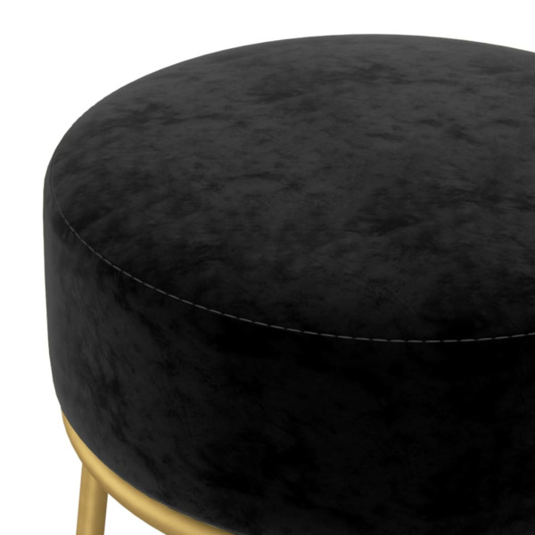 Hocker redondo negro terciopelo M 4
