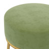 Hocker redondo verde mostaza terciopelo 4