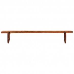 Estantes de pared 2 unidades madera maciza acacia 110x20x18 cm H