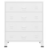 Cajoner industrial de metal blanca 78x40x93 cm 3