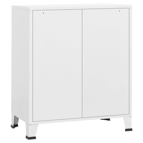 Cómoda industrial 78x40x93 cm metal branco M 5