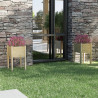 Jardineras 2 unidades madera maciza de pino 40x40x70 cm 1