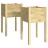 Vasos/floreiras de jardim 2 pcs 40x40x70 cm cm pinho maciço 2