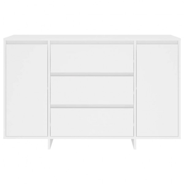 Aparador con 3 cajones madera contrachapada blanco 120x41x75 cm M 5