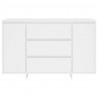 Aparador con 3 cajones madera contrachapada blanco 120x41x75 cm 5
