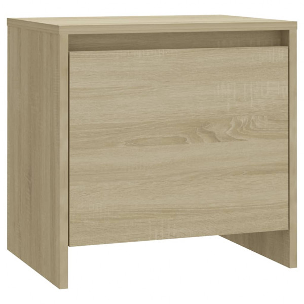 Mesita de noche madera ingeniería roble Sonoma 45x34.5x44.5 cm M 2