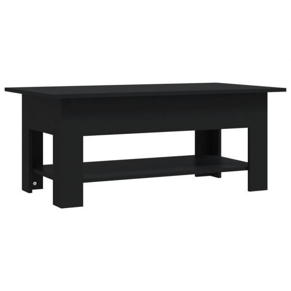 Mesa de centro madera de ingeniería negra 102x55x42 cm M 2