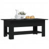 Mesa de centro 102x55x42 cm derivados de madeira preto 3