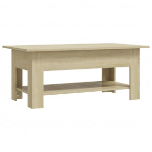 Mesa de centro madera de ingeniería roble Sonoma 102x55x42 cm H