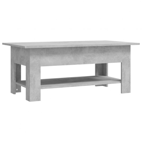 Mesa de centro madera de ingeniería gris hormigón 102x55x42 cm M 2