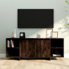 Mueble de TV madera de ingeniería roble ahumado 130x35x50 cm 1