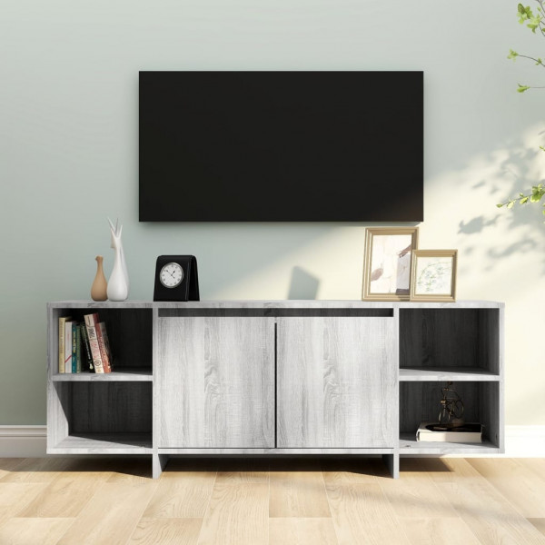 Mueble de TV madera de ingeniería gris Sonoma 130x35x50 cm D