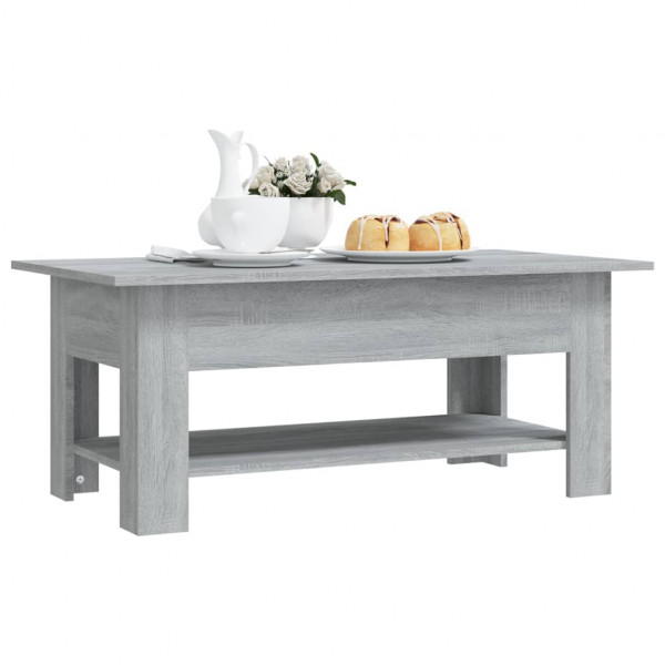 Mesa de centro madera de ingeniería gris Sonoma 102x55x42 cm M 3