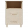 Mesas cabeceira HAMAR 2pcs 40x35x62cm pinho maciço castanho-mel 5