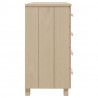 Aparador HAMAR madera de pino maciza marrón miel 79x40x80cm 4