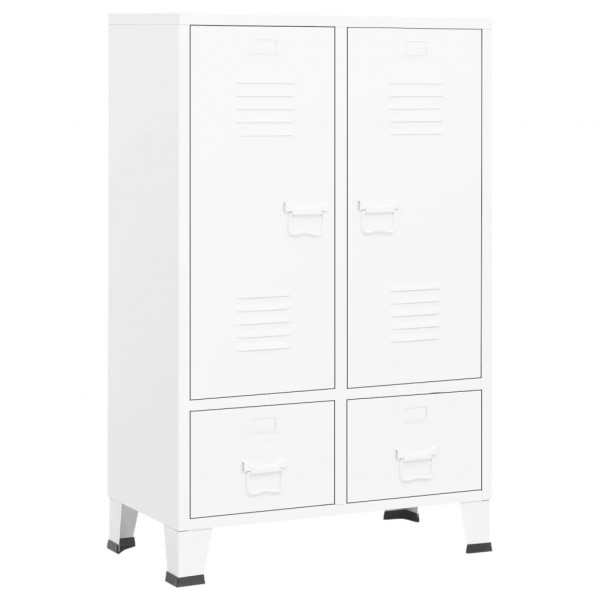 Roupeiro industrial 67x35x107 cm aço branco M 2
