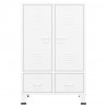 Roupeiro industrial 67x35x107 cm aço branco 3