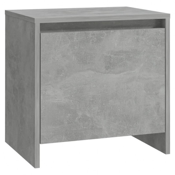 Mesita de noche madera ingeniería gris hormigón 45x34x44.5 cm M 2