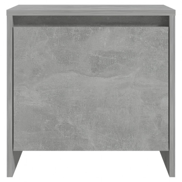 Mesita de noche madera ingeniería gris hormigón 45x34x44.5 cm M 4