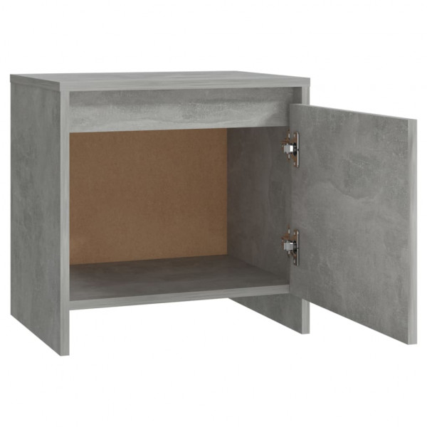 Mesita de noche madera ingeniería gris hormigón 45x34x44.5 cm M 5