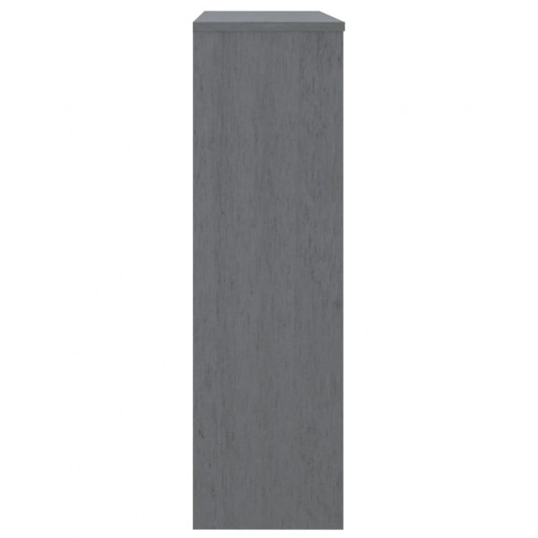 Aparador superior HAMAR pino macizo gris oscuro 90x30x100 cm M 4