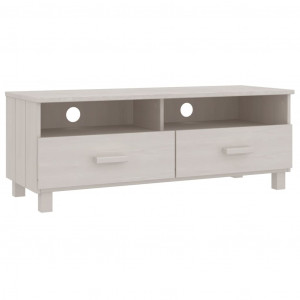 Mueble de TV HAMAR madera maciza de pino blanco 106x40x40 cm H