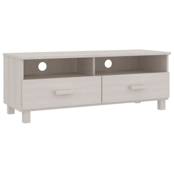 Mueble de TV HAMAR madera maciza de pino blanco 106x40x40 cm M 2