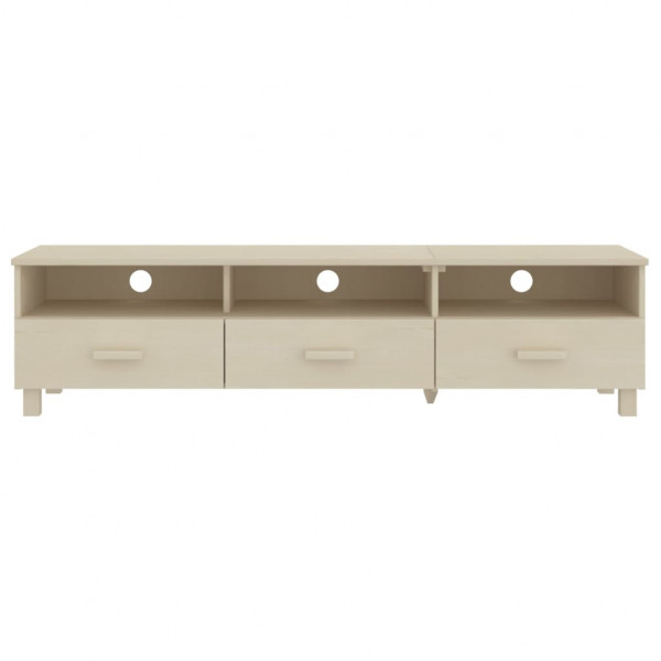 Mueble TV HAMAR madera de pino maciza marrón miel 158x40x40 cm M 5