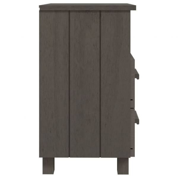 Mesita de noche HAMAR madera pino maciza gris claro 40x35x62 cm M 5