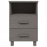 Mesas cabeceira HAMAR 2 pcs 40x35x62cm pinho maciço cinza-claro 5