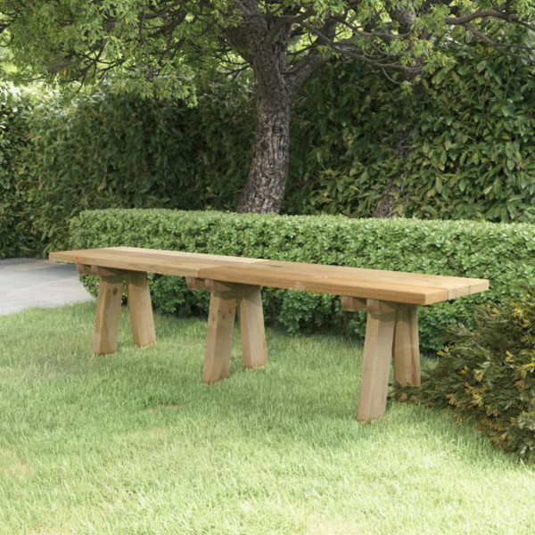 Banco de jardín madera maciza de pino impregnada 160 cm D