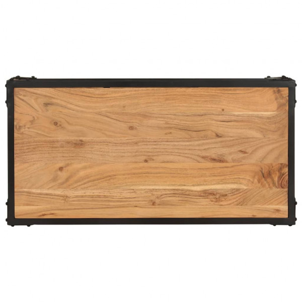 Mesa de centro de madera maciza acacia 90x45x35 cm M 4