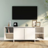 Mueble para TV madera contrachapada blanco 130x35x50 cm 1