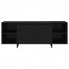 Mueble para TV madera contrachapada negro 130x35x50 cm 5
