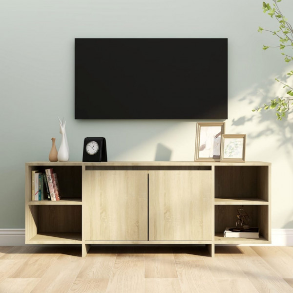 Mueble para TV madera contrachapada roble Sonoma 130x35x50 cm D