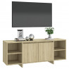 Mueble para TV madera contrachapada roble Sonoma 130x35x50 cm 4