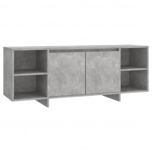 Mueble para TV madera contrachapada gris hormigón 130x35x50 cm H