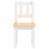 Mesa y silla infantil 3 pzas MDF blanco y beige 5