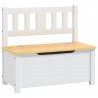 4 pcs conjunto mesa e cadeiras infantil MDF branco e bege 4