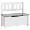 Banco de arrumação infantil 60x30x55 cm MDF branco e cinzento 2