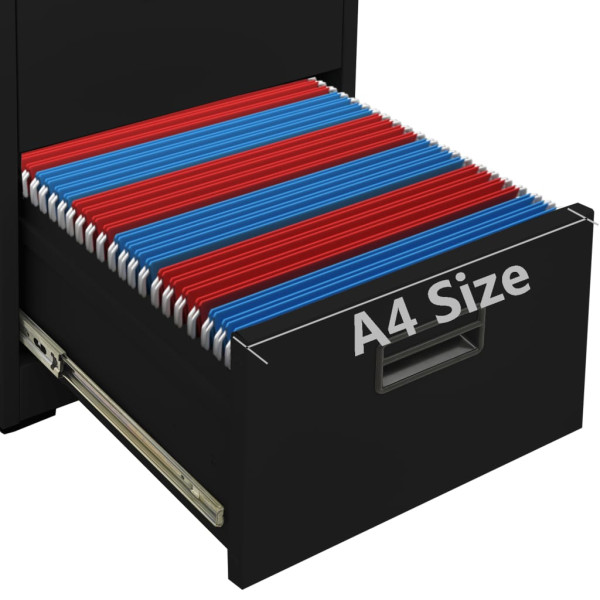 Armario archivador de acero negro 46x62x72.5 cm M 3