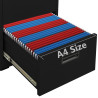 Armario archivador de acero negro 46x62x72.5 cm 3