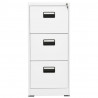Armario archivador de acero blanco 46x62x102.5 cm 2