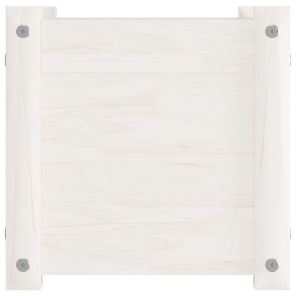 Jardinera de madera maciza de pino blanco 31x31x31 cm M 5