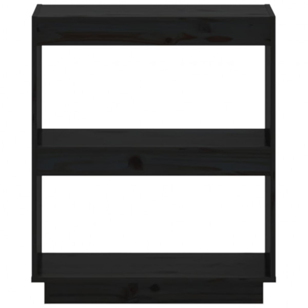 Estantería madera maciza de pino negra 60x35x71 cm M 5