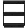 Estantería madera maciza de pino negra 60x35x71 cm 5