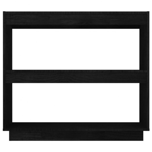Estantería de madera maciza de pino negra 80x35x71 cm M 5