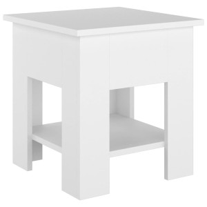 Mesa de centro blanco madera contrachapada 40x40x42 cm H