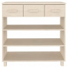 Mesa consola HAMAR 90x35x90 cm pinho maciço castanho-mel 5
